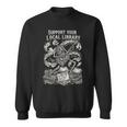 Support Your Local Library Goth Book Sweatshirt