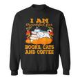 I Am Thankful For Books Cats And Coffee Thanksgiving Sweatshirt I Am Thankful For Books Cats And Coffee Thanksgiving Sweatshirt