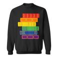 Threadless Grey Sky Chai Rainbow Book Pride Stack Graphic Sweatshirt