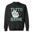 Tutto Bene イタリアの手のジェスチャー面白い引用イタリア 長袖tシャツ スウェットシャツ