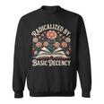 Vintage Radicalized By Basic Decency Flowers And Books Women Sweatshirt