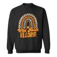 Wild About Reading Books Teacher Leopard Rainbow Men Women Kids Sweatshirt