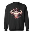 【面白tシャツ】マッチョ猫 面白い おもしろ 服 ネタ スウェットシャツ