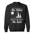 インスピレーションを与えるセーリングの引用句 航海風と帆のデザイン。 スウェットシャツ