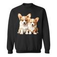 コーギー子犬 長袖tシャツ スウェットシャツ