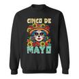 シンコ デ マヨ スケルトン ラ カトリーナ カラベラ フローラル メキシカン 長袖tシャツ スウェットシャツ