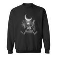 スケルトンロックオンムーン不気味なハロウィンロックバンド 怖い 長袖tシャツ スウェットシャツ
