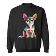 ヴィンテージ レトロ チワワ 犬 かわいい グルービー 犬 長袖tシャツ スウェットシャツ