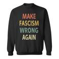 反ファシズムシャツ。Make Fascism Wrong Again 。 長袖tシャツ スウェットシャツ