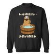 面白いtシャツ カピバラ 動物 メンズ かわいい おもしろ 面白い 服 ネタ 私は頑張らない お前が頑張れ 長袖tシャツ スウェットシャツ