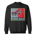 面白いtシャツ 馬tシャツ 競馬 馬 レース 乗馬 ジョッキー メンズ おもしろ 面白い グッズ ネタ 男性用 レトロ 長袖tシャツ スウェットシャツ