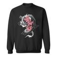 龍 日本の桜文化 長袖tシャツ スウェットシャツ