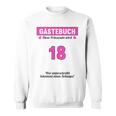 18th Birthday Guest Book Party 18 Years Sweatshirt