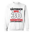 30th Birthday Party Guest List Guest Book 30th Birthday Sweatshirt