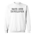 Back End Developer スウェットシャツ
