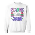 Back To School Book Reader Reading Is My Jam Bookworm Raglan Baseball Tee Sweatshirt