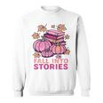 Bookcore Coquette Pinkoween Fall Into Stories Books Premium Tri-Blend Sweatshirt Bookcore Coquette Pinkoween Fall Into Stories Books Premium Tri-Blend Sweatshirt