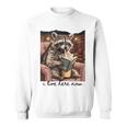 Bookish Mom Raccoon I Live Here Now Library Book Lover Sweatshirt