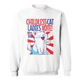 Childless Cat Ladies Vote Kamala Harris Cute Comic Book Cat Raglan Baseball Tee Sweatshirt
