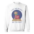 Cute CATS AND BOOKS ARE THE BEST SNOW GLOBE Sweatshirt