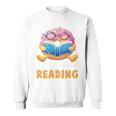 Donut Stop Reading Cute Book Reader Bookworm Donut Day Sweatshirt