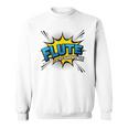 Flute Is My Superpower Flautist Comic Book Style Sweatshirt