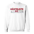 Guest List 60th Guest List Guest Book 60th Birthday Woman Man Sweatshirt