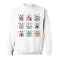 Halloween Ghosts Reading Books Pattern Spooky Kawaii Anime Sweatshirt