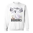 Halloween Teacher Librarian Books Reading Ghost Pun BOOOOKS For Men Women Kids Sweatshirt
