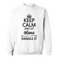 Keep Calm And Letana Handle It 面白い名前ギフト スウェットシャツ