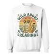 Leopard Animal Print Bookish Wild About Reading Cheetah Book Sweatshirt