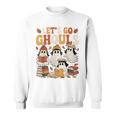 Let’s Go Ghouls Cozy Girly Ghosts Halloween Fall Book Lovers Sweatshirt