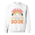 Take A Look It's In A Book Retro Reading Book Lover Premium Tri-Blend Sweatshirt