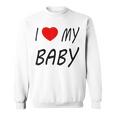 I Love My Baby ブラック スウェットシャツ