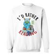 Monster Love Reading Animal Book Lover I'd Rather Be Reading Raglan Baseball Tee Sweatshirt Monster Love Reading Animal Book Lover I'd Rather Be Reading Raglan Baseball Tee Sweatshirt