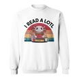 I Read Alotl Axolotl Retro Reading Books Lover Vintage Sweatshirt