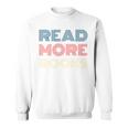 Read More Books Retro Font Book Lover Reading Quote Comfort Colors Crop Top Sweatshirt