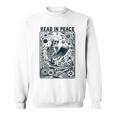 Read In Peace Book Lover Bookworm Skeleton Book Lover Performance Sweatshirt