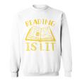 Reading Is Lit Book Reading Literary Pun Joke Premium Tri-Blend Sweatshirt
