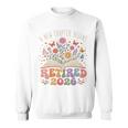 Retired 2026 A New Chapter Begins Floral Book Sweatshirt