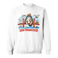 San Francisco Cat Golden Gate Bridge Book Lover Premium Tri-Blend Sweatshirt