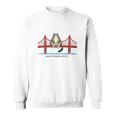 San Franciscos Cat Golden Gates Bridge Cat Reading Books Premium Tri-Blend Sweatshirt