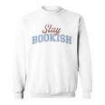 Stay Bookish Retro Varsity Librarian Book Reader Sweatshirt