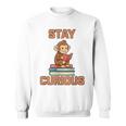 Stay Curious Monkey Reading Kids Book Lover Jungle Animal Sweatshirt Stay Curious Monkey Reading Kids Book Lover Jungle Animal Sweatshirt