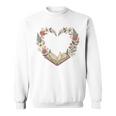 Vintage Book Lover Valentine Heart Premium Tri-Blend Sweatshirt