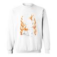 Witchy Creepy Goth Cat Skull Flames Occult Magic Books Comfort Colors Crop Top Sweatshirt