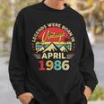 1986年4月 レトロサンセットクラシック 40歳40歳の誕生日 スウェットシャツ 彼への贈り物