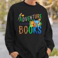 Adventure Starts With Books Jungle Animals Kids Reading Them Sweatshirt Gifts for Him Adventure Starts With Books Jungle Animals Kids Reading Them Sweatshirt Gifts for Him