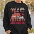 Animal Just A Girl Who Loves Red Pandas And Books Reading Sweatshirt Gifts for Him