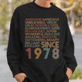 Awesomeince 1978 46Th Birthday Born In 1978 46 Years Old スウェットシャツ 彼への贈り物